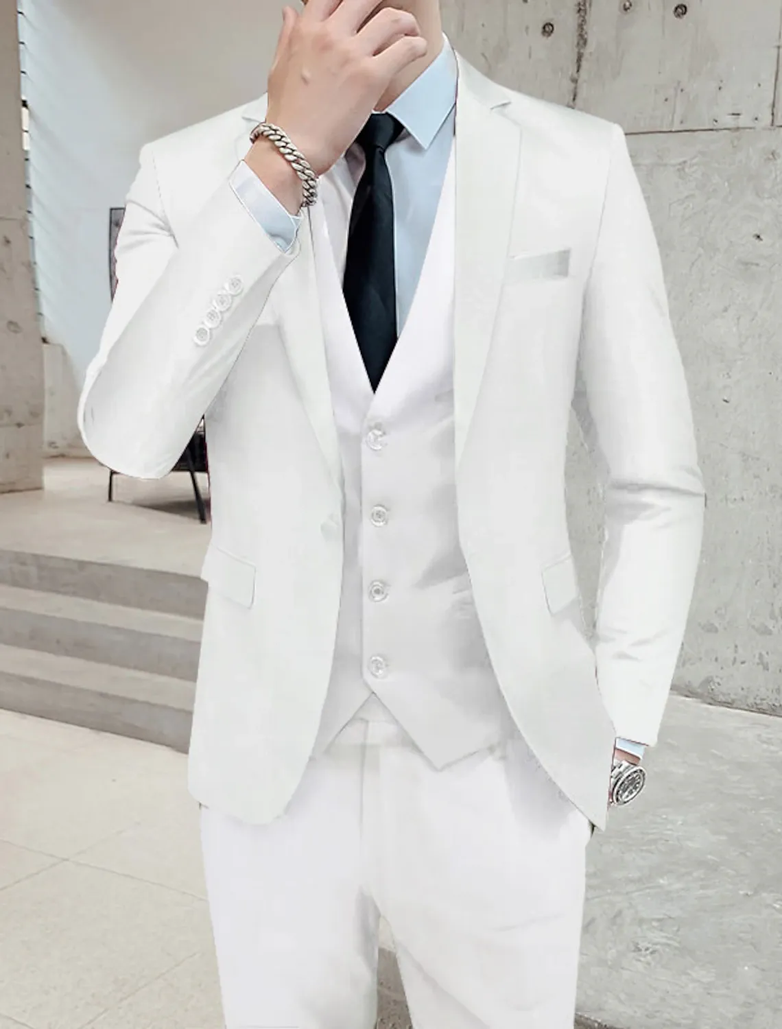 Men's Wedding Suits Business Formal Work Wear Suits 3 Piece Suits