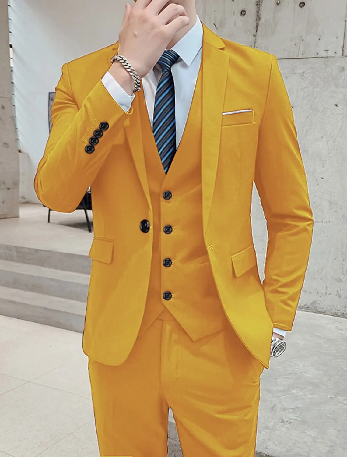 Men's Wedding Suits Business Formal Work Wear Suits 3 Piece Suits