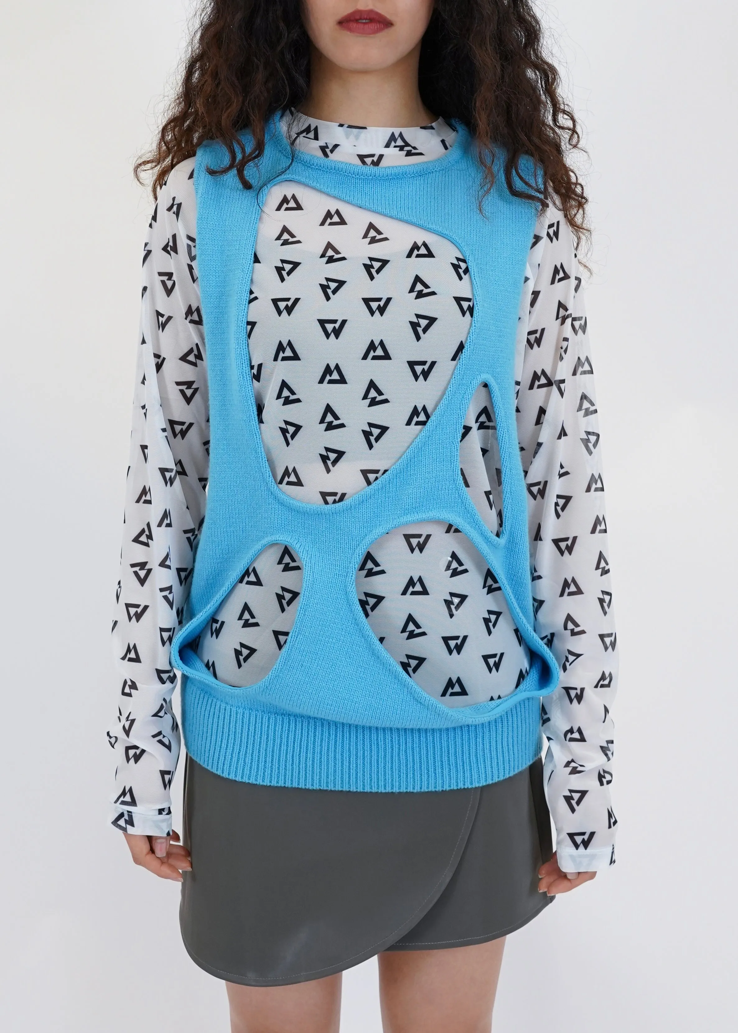 MIIAL ASYMMETRICAL KNITWEAR VEST