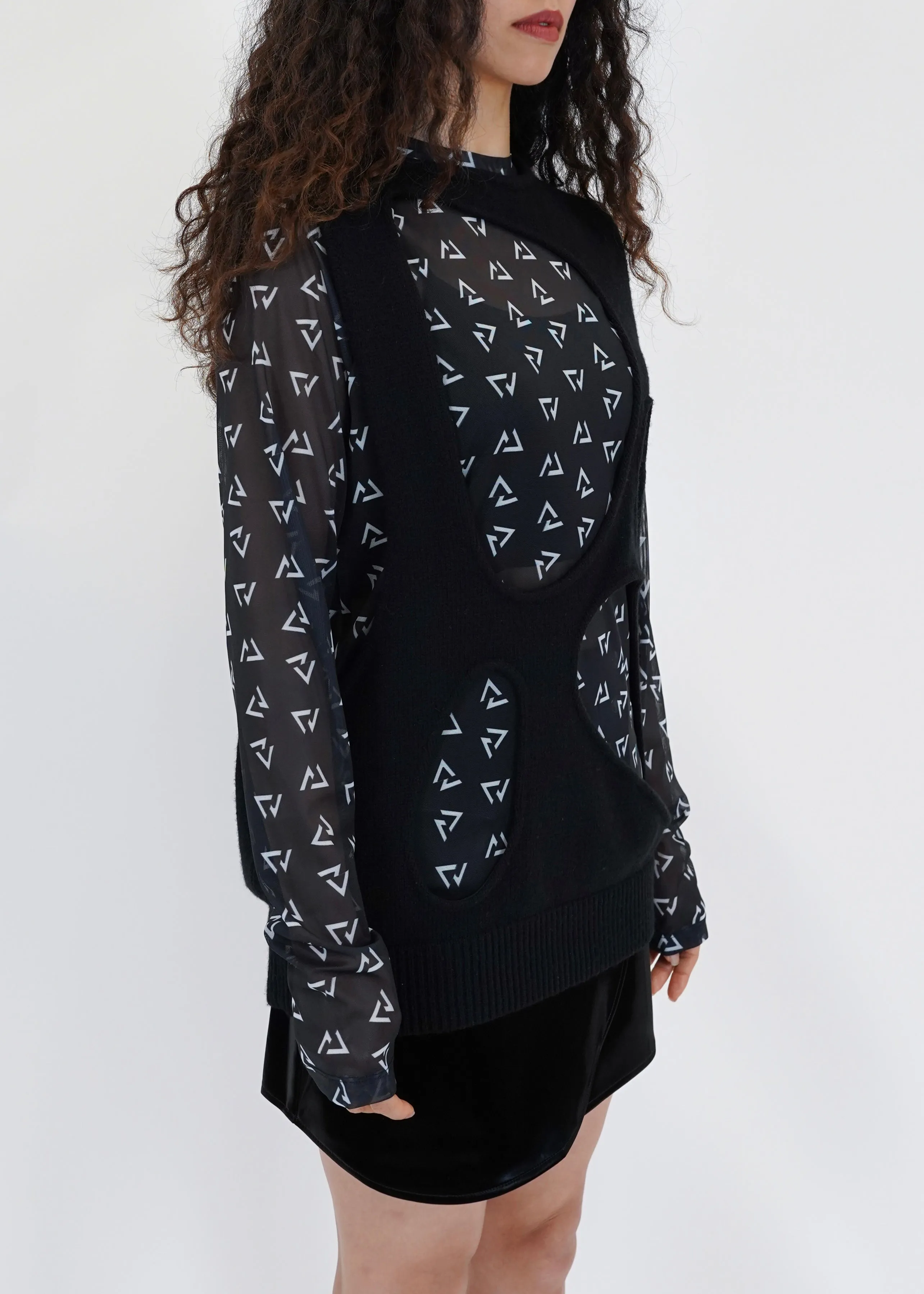 MIIAL ASYMMETRICAL KNITWEAR VEST