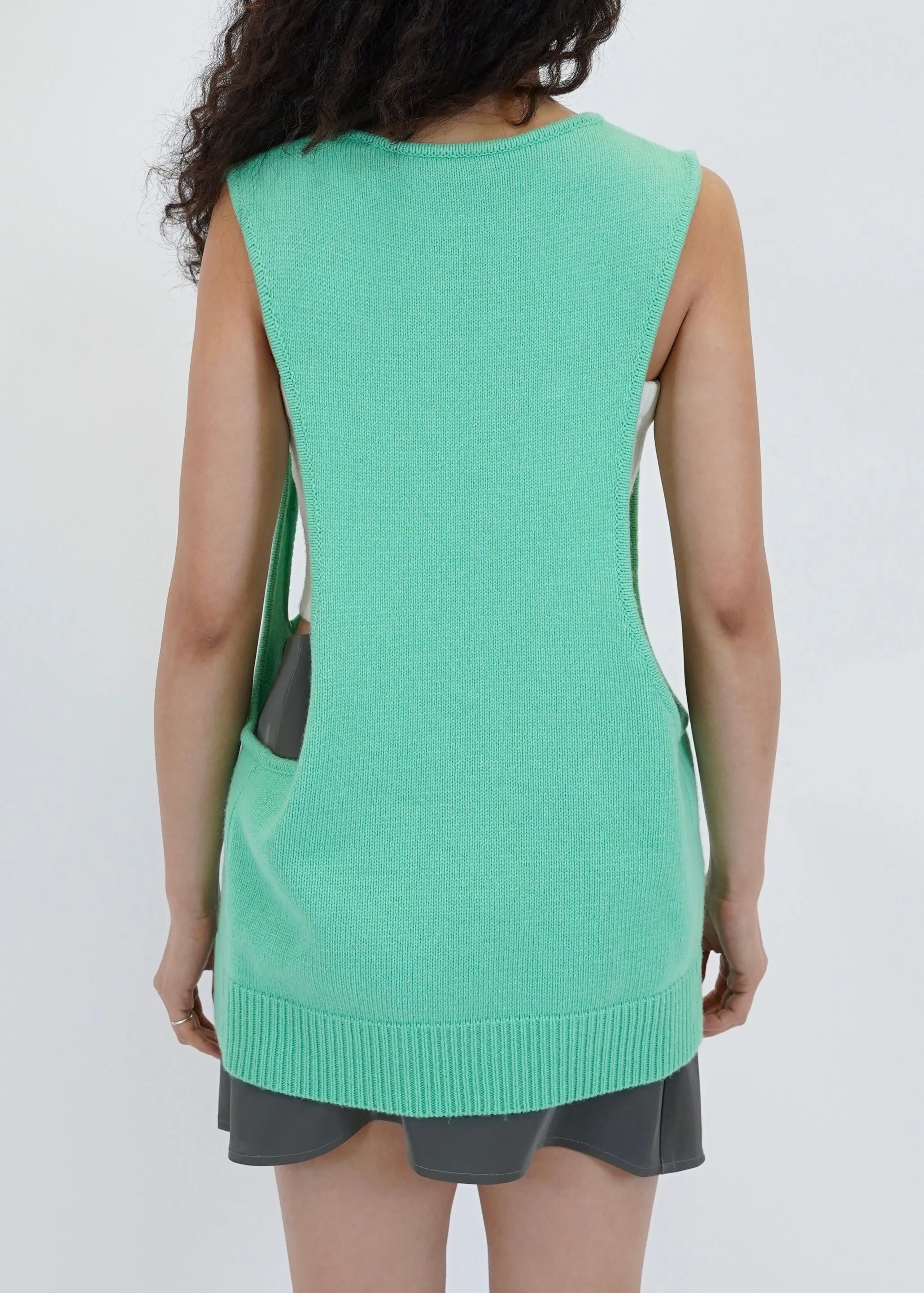 MIIAL ASYMMETRICAL KNITWEAR VEST