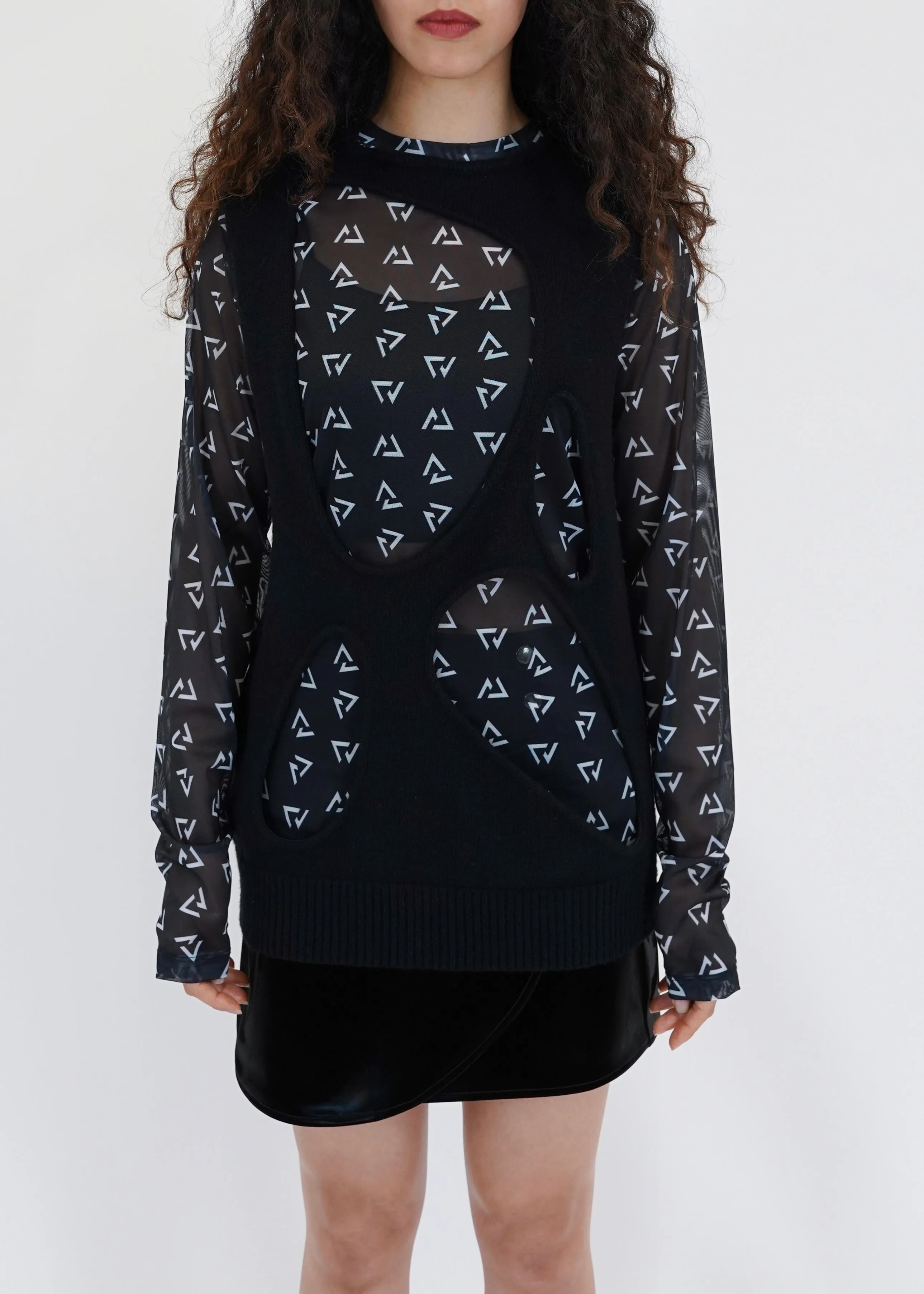 MIIAL ASYMMETRICAL KNITWEAR VEST