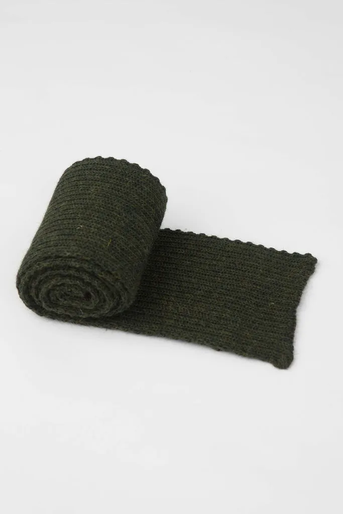 Military Green Knitted Scarf