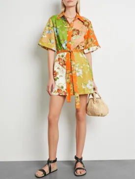 Multi Linen Mini Dress