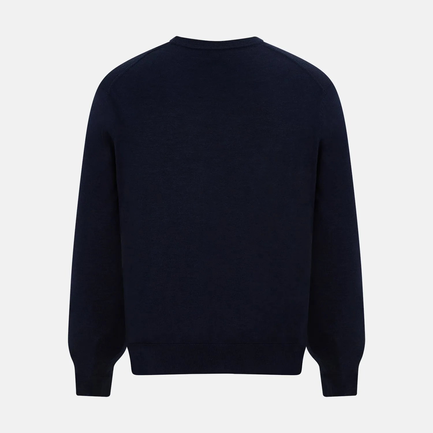 Navy Fine Merino V-Neck Cardigan