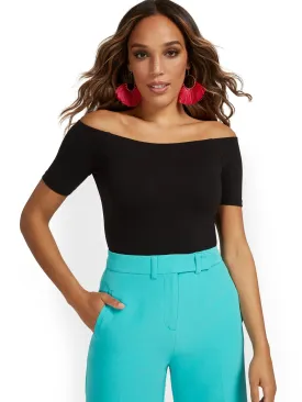Off-The-Shoulder Short-Sleeve Bodysuit