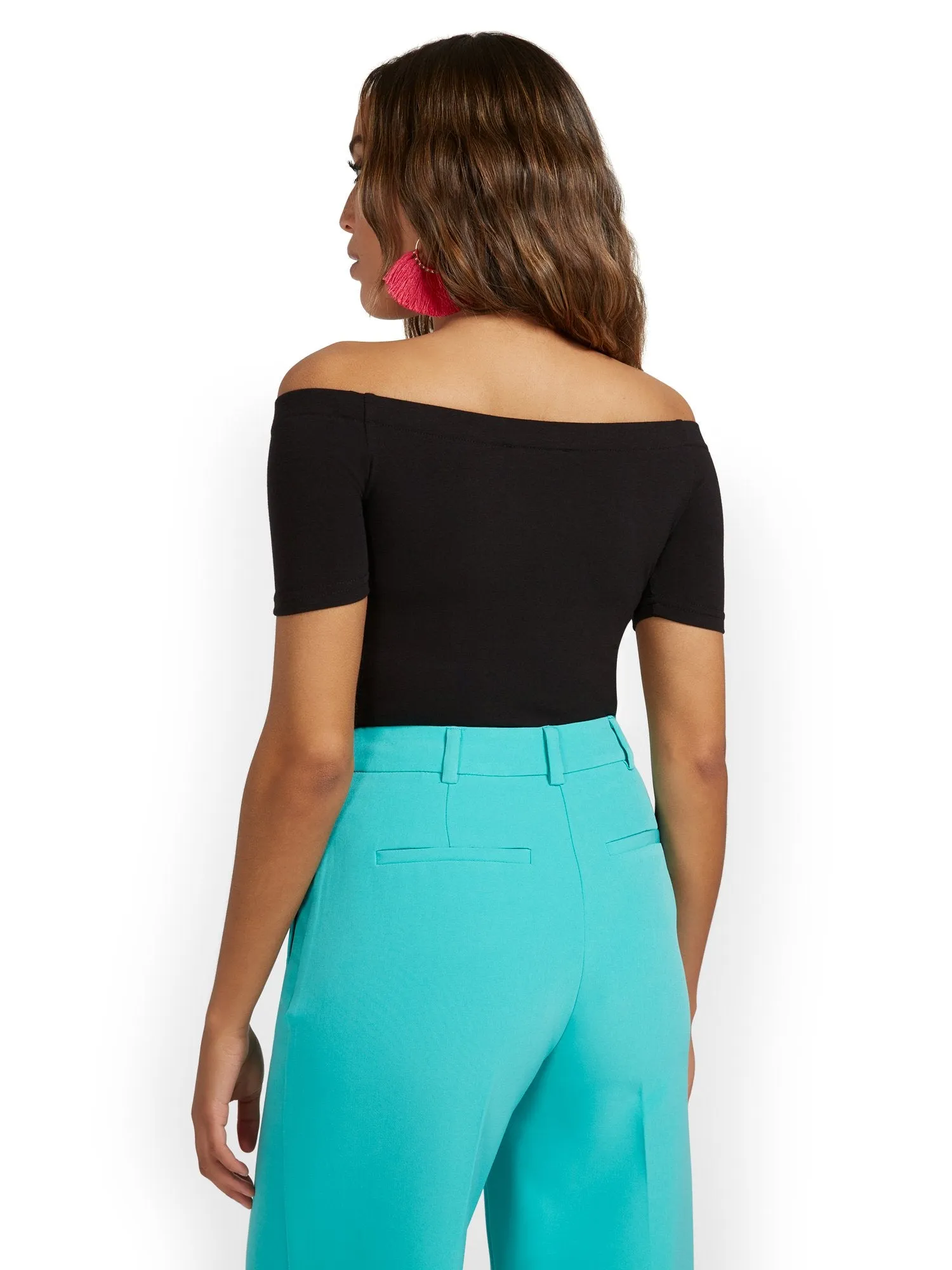Off-The-Shoulder Short-Sleeve Bodysuit