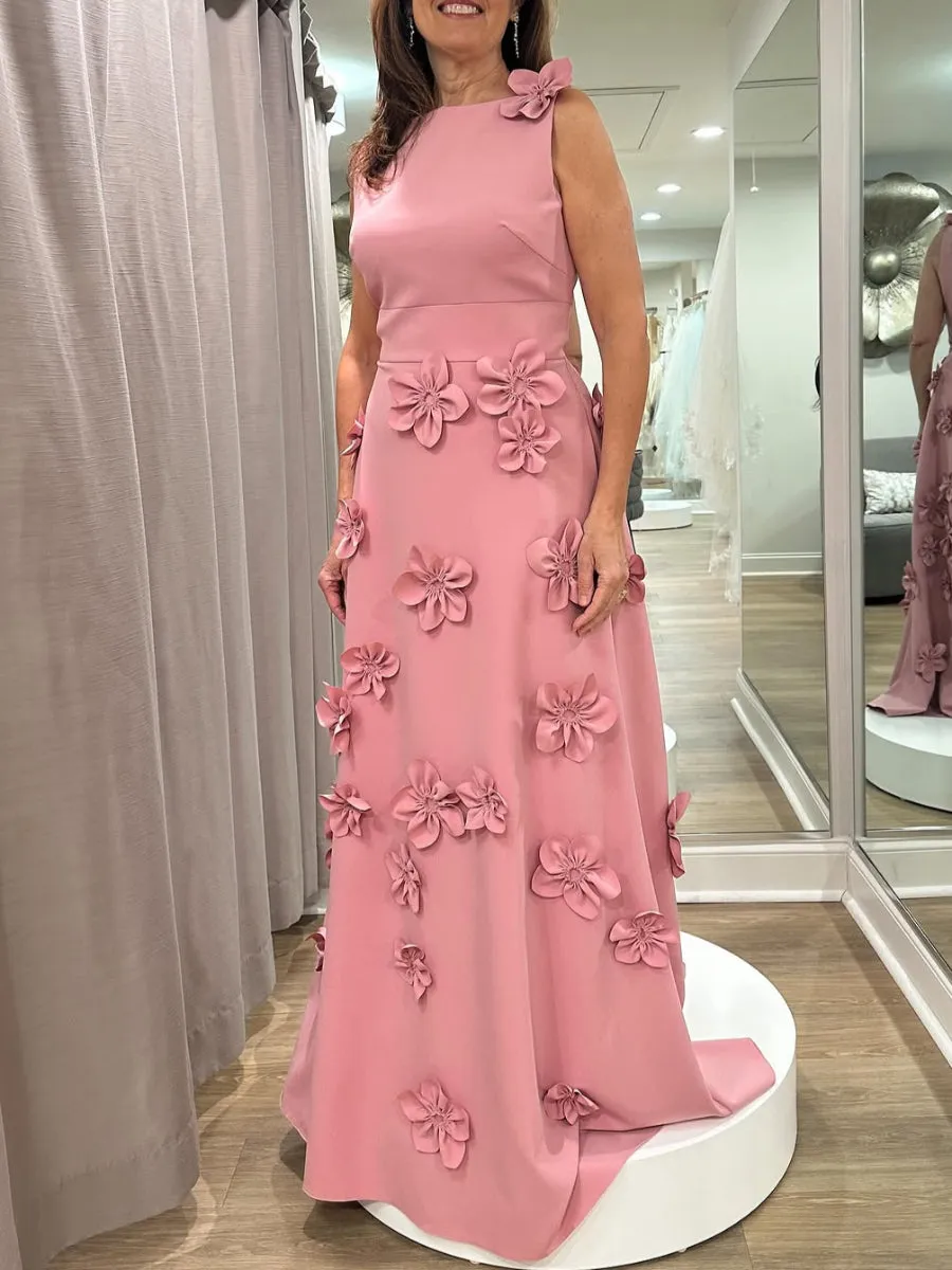 Romantic Sleeveless Rose Dress