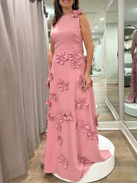 Romantic Sleeveless Rose Dress