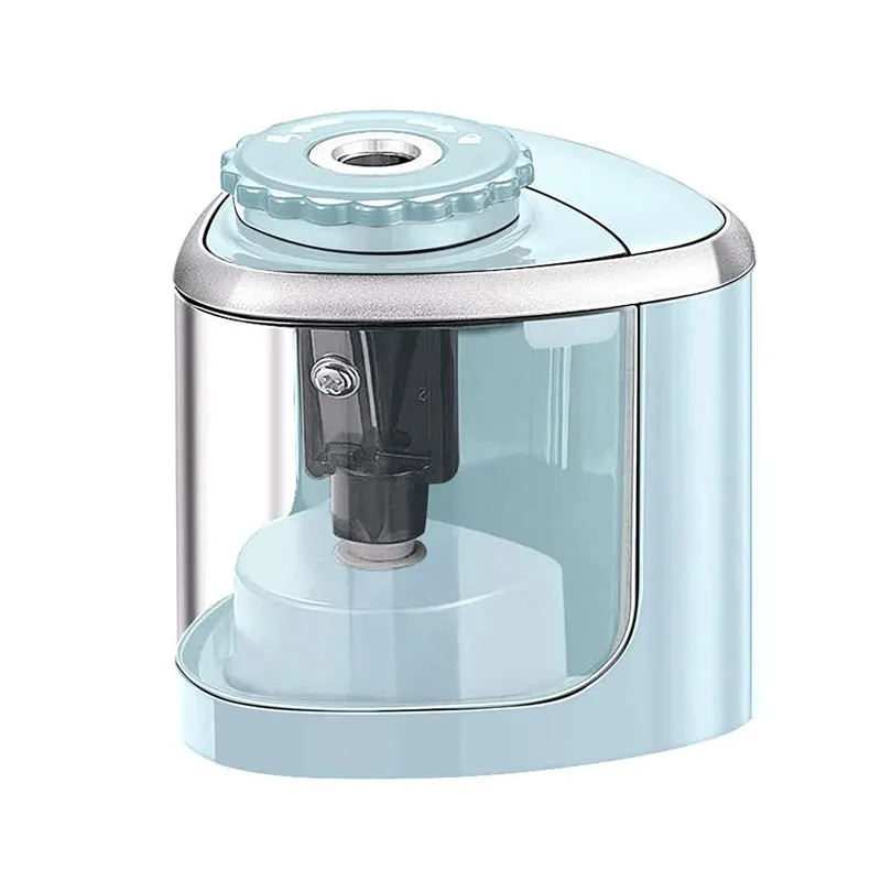 Safe Electric Auto Pencil Sharpener with Helical Steel Blade