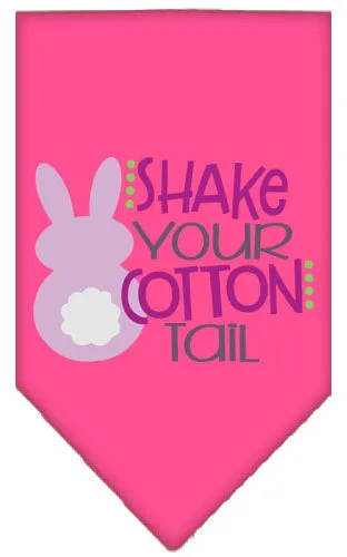 Shake Your Cotton Tail Screen Print Pet Bandana Bright Pink Large
