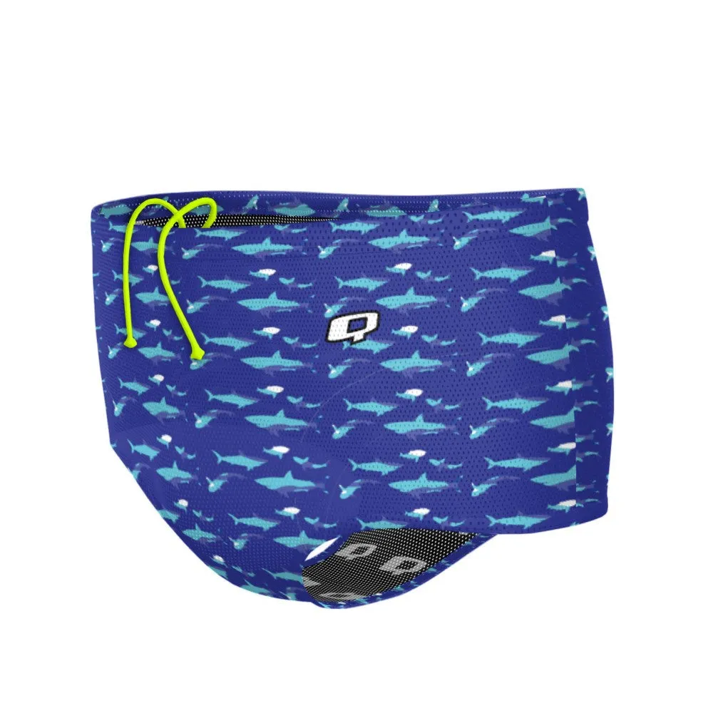 Shark Blue Mesh Drag Swimsuit