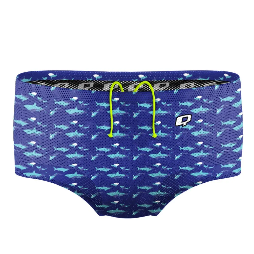 Shark Blue Mesh Drag Swimsuit