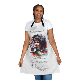 SIN MUSICA YO NO COOKIN' - Chef's Apron-Color Straps, Latina, Borinquen, Soy Puertorriquea, Orgullosa Boricua