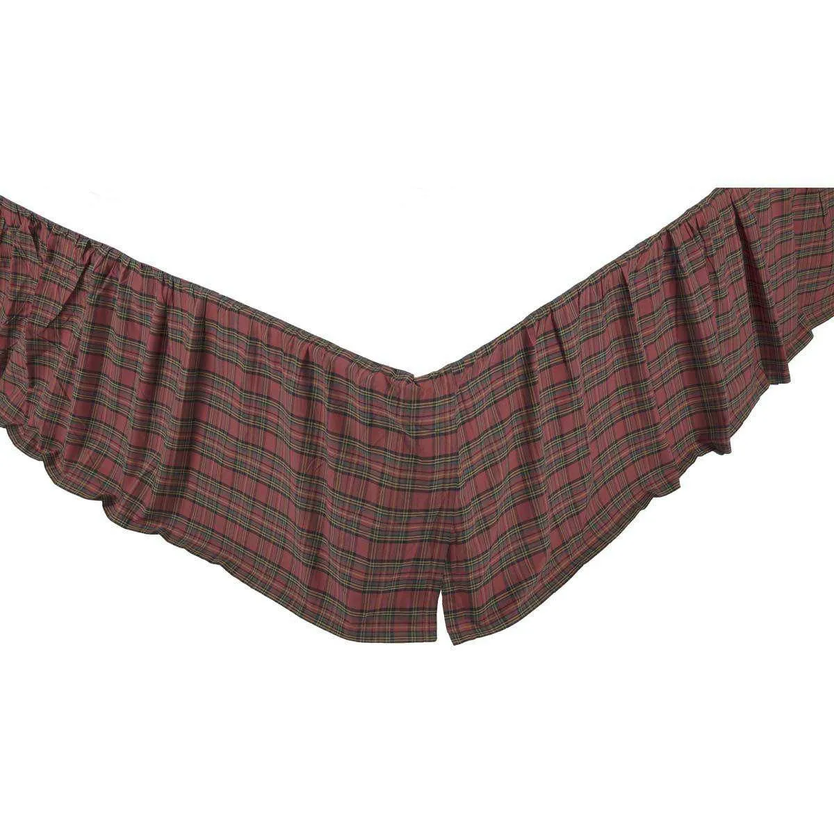 Tartan Red Plaid Bed Skirts VHC Brands