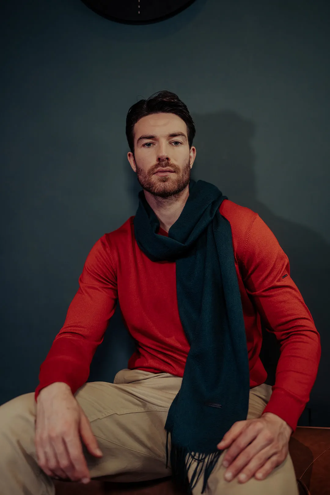 Tile Silk and Cashmere Utku V-Neck Men's Knitwear