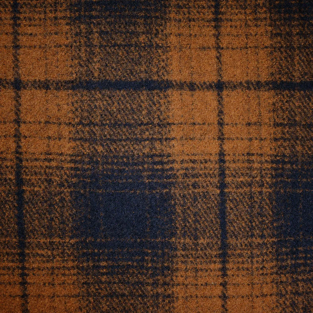 Tonal Plaid Recycled Fleece Shirting Spice