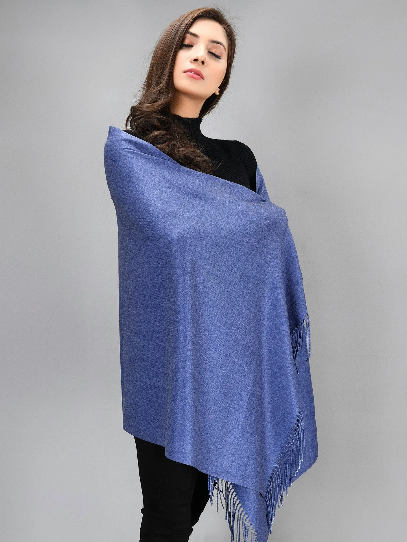Two Toned Shawl - Blue