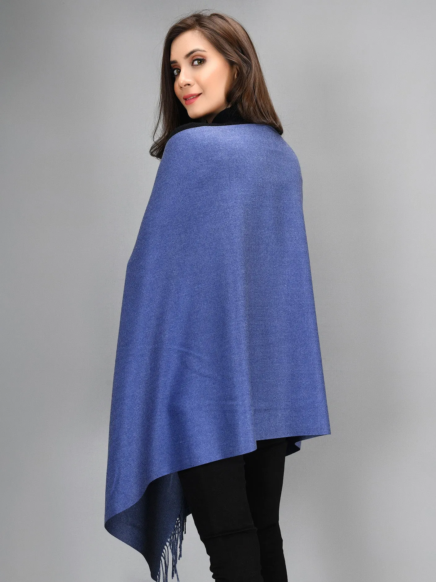 Two Toned Shawl - Blue