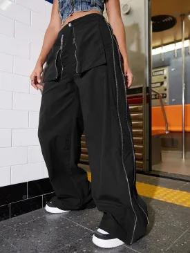 Wide Length Trendy Cargo Pants