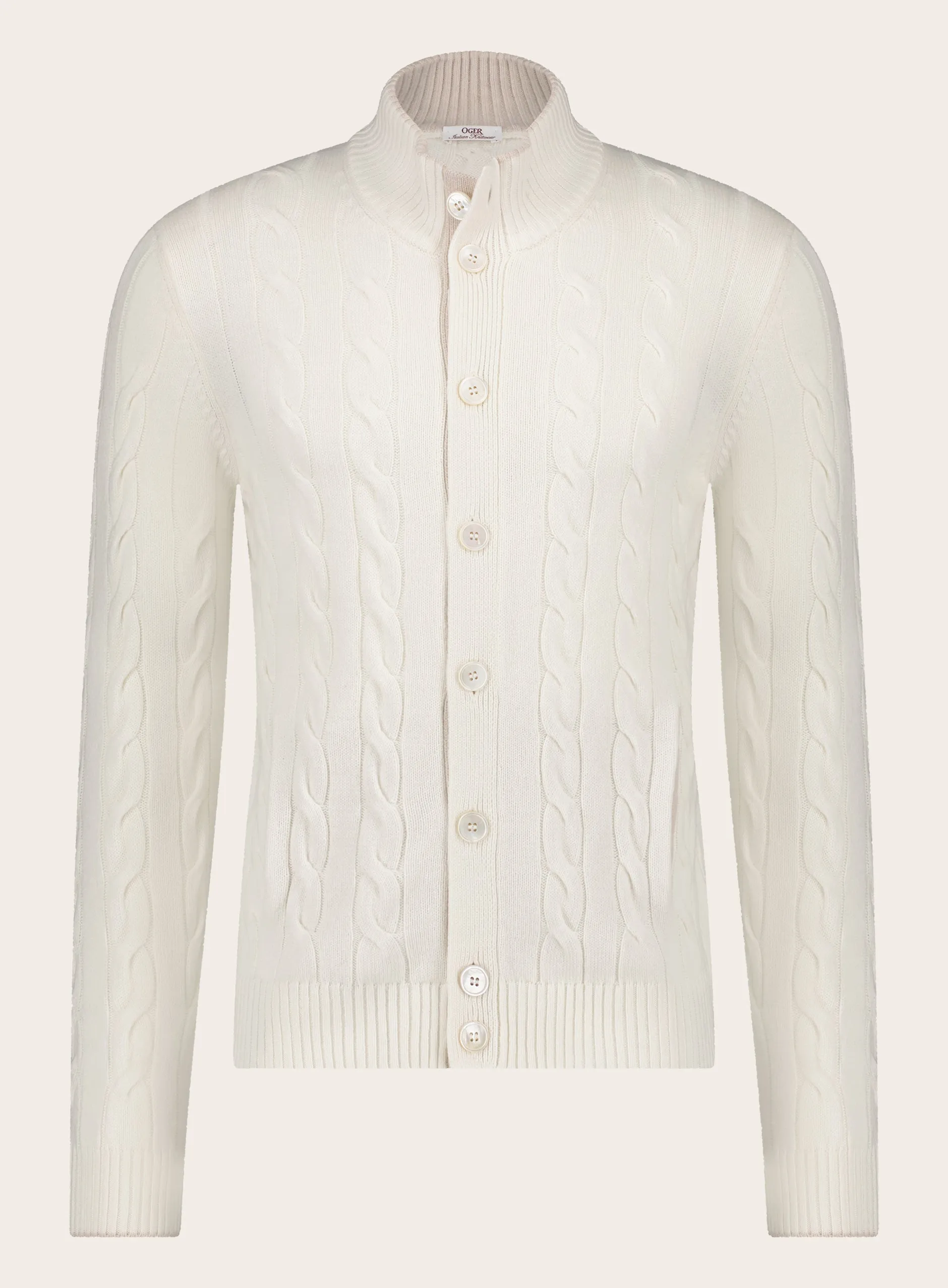 Wollen-cashmere trui met knoopsluiting