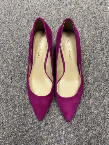 Women's VIA SPIGA Carola Fuschia Suede Pointed Toe Pumps  Sz: 7.5 ❤️