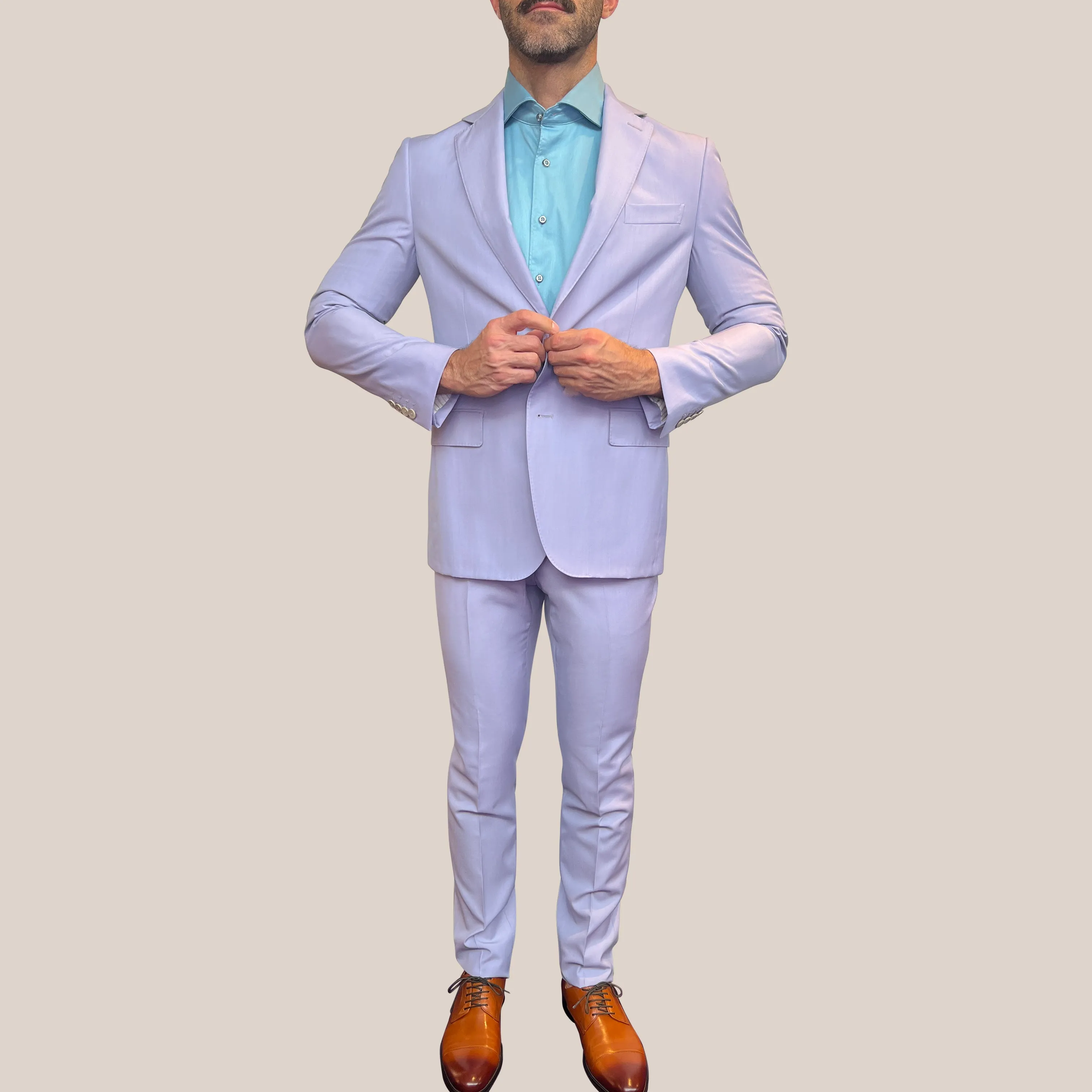 Wool / Lyocell Blend Suit - Lilac